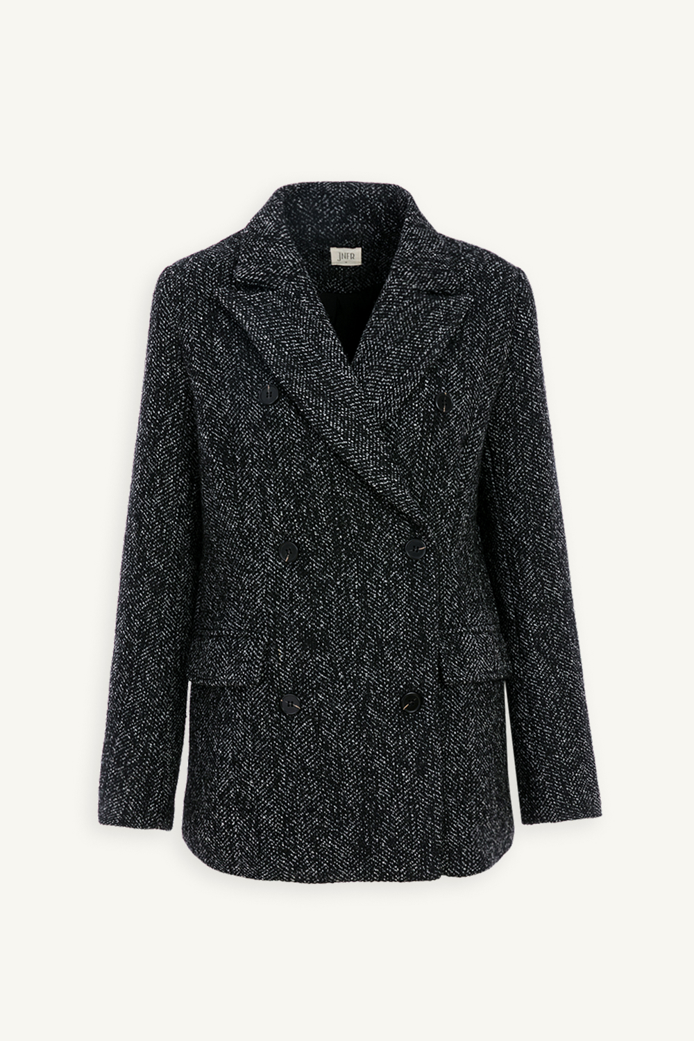 front 毛呢雙排扣西裝外套